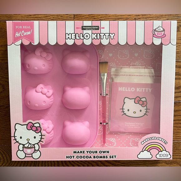 Hello Kitty Other - NIB Hello Kitty Make Your Own Cocoa Bomb Set Silicone Mold Bags & Brush